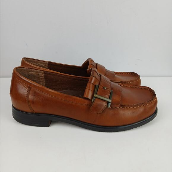 Earth Shoe Comfort First SZ 9.5 Wide Genuine Leather Loafer In Sable Brown - Picture 3 of 10